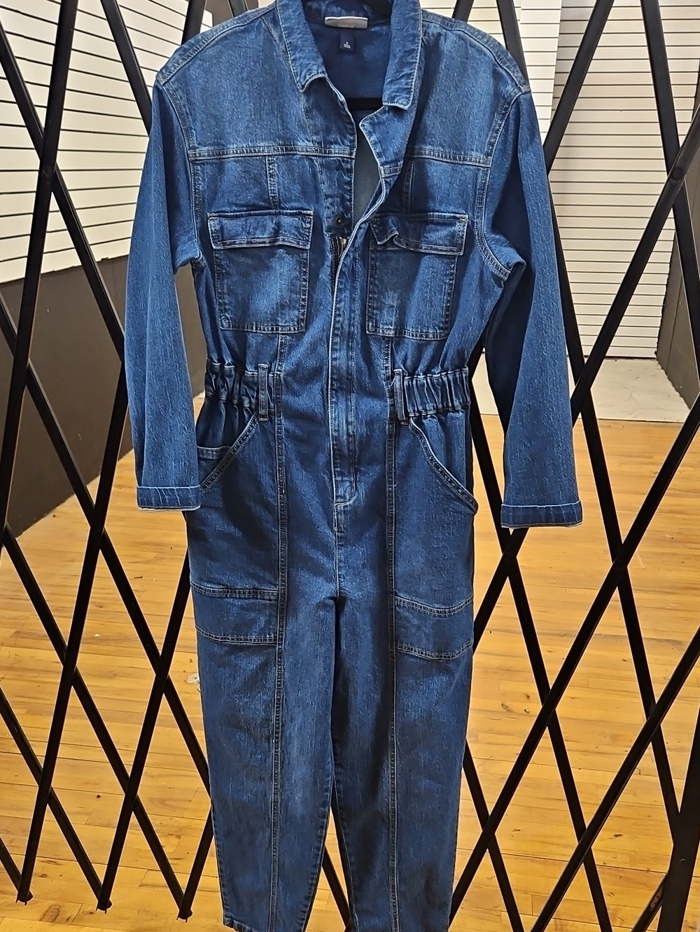 Universal Thread Blue Denim Utility Jumpsuit Jacket